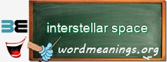WordMeaning blackboard for interstellar space